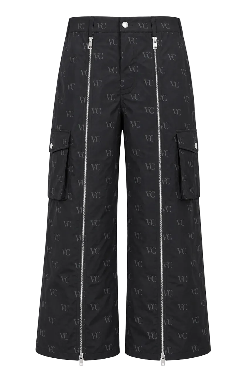 VC MONOGRAM ZIP CARGO PANTS
