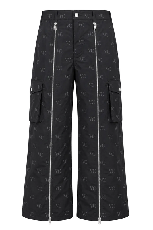 VC MONOGRAM ZIP CARGO PANTS