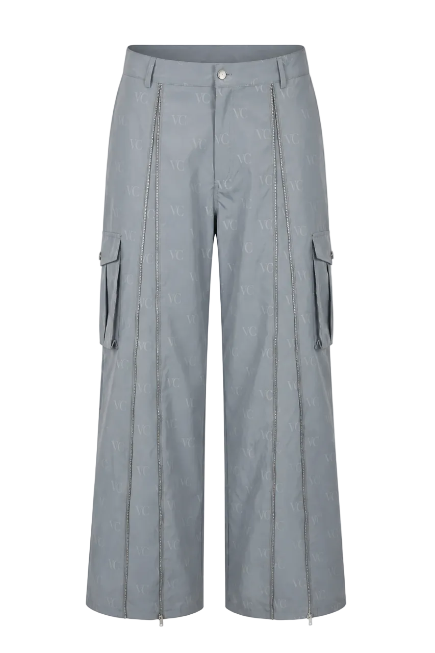 VC MONOGRAM ZIP CARGO PANTS