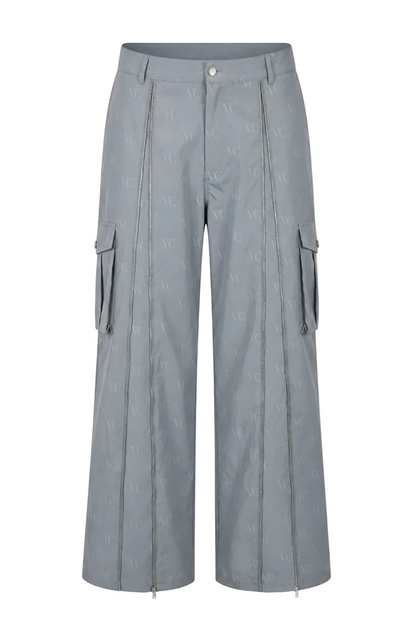 VC MONOGRAM ZIP CARGO PANTS